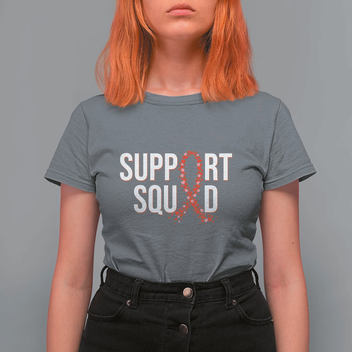 HIV AIDS Awareness Fighter T Shirt For Women Support Squad Gift - Wonder Print Shop