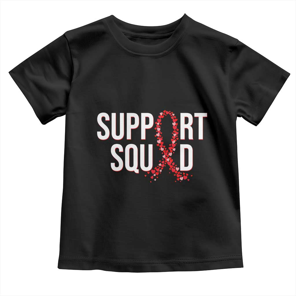 HIV AIDS Awareness Fighter Toddler T Shirt Support Squad Gift - Wonder Print Shop