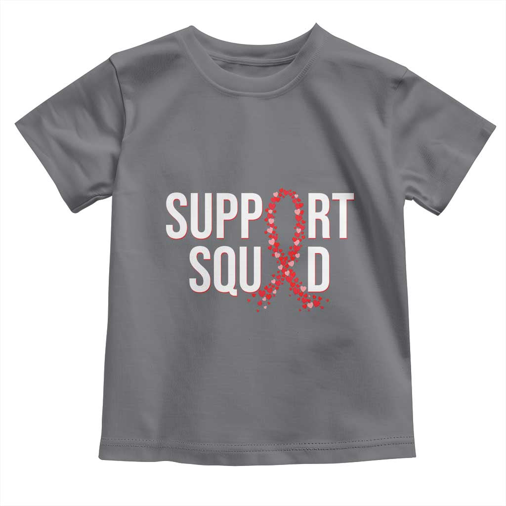 HIV AIDS Awareness Fighter Toddler T Shirt Support Squad Gift - Wonder Print Shop