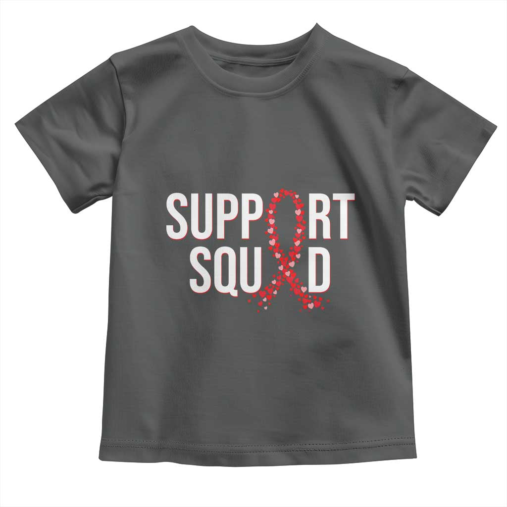 HIV AIDS Awareness Fighter Toddler T Shirt Support Squad Gift - Wonder Print Shop