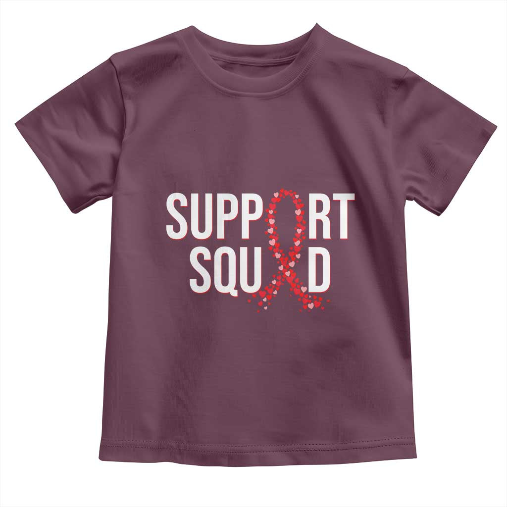 HIV AIDS Awareness Fighter Toddler T Shirt Support Squad Gift - Wonder Print Shop