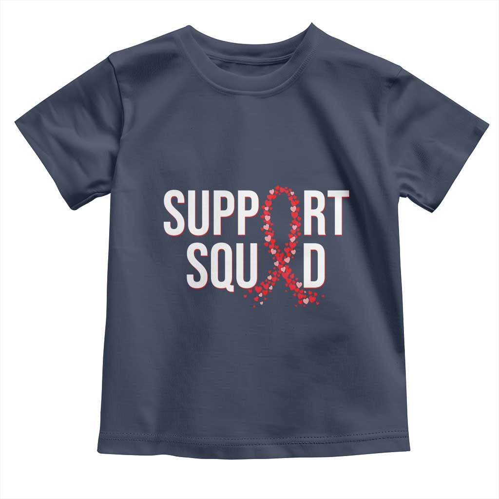 HIV AIDS Awareness Fighter Toddler T Shirt Support Squad Gift - Wonder Print Shop