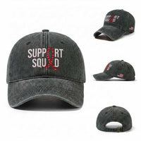 HIV AIDS Awareness Fighter Washed Cotton Baseball Cap Support Squad Gift