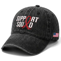 HIV AIDS Awareness Fighter Washed Cotton Baseball Cap Support Squad Gift