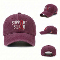 HIV AIDS Awareness Fighter Washed Cotton Baseball Cap Support Squad Gift
