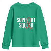 HIV AIDS Awareness Fighter Youth Sweatshirt Support Squad Gift - Wonder Print Shop