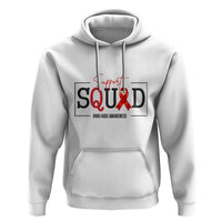 Support Squad Red Ribbon HIV AIDS Awareness Month Gift Hoodie - Wonder Print Shop