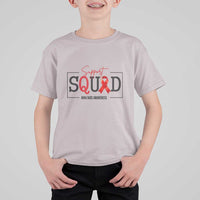 Support Squad Red Ribbon HIV AIDS Awareness Month Gift T Shirt For Kid - Wonder Print Shop