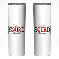 Support Squad Red Ribbon HIV AIDS Awareness Month Gift Skinny Tumbler - Wonder Print Shop