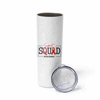 Support Squad Red Ribbon HIV AIDS Awareness Month Gift Skinny Tumbler - Wonder Print Shop