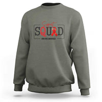 Support Squad Red Ribbon HIV AIDS Awareness Month Gift Sweatshirt - Wonder Print Shop