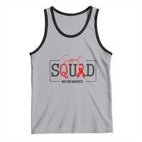 Support Squad Red Ribbon HIV AIDS Awareness Month Gift Tank Top - Wonder Print Shop