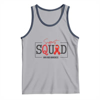 Support Squad Red Ribbon HIV AIDS Awareness Month Gift Tank Top - Wonder Print Shop