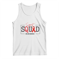 Support Squad Red Ribbon HIV AIDS Awareness Month Gift Tank Top - Wonder Print Shop