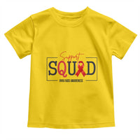Support Squad Red Ribbon HIV AIDS Awareness Month Gift Toddler T Shirt - Wonder Print Shop
