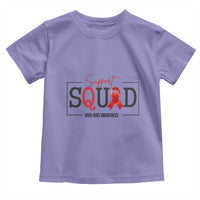 Support Squad Red Ribbon HIV AIDS Awareness Month Gift Toddler T Shirt - Wonder Print Shop