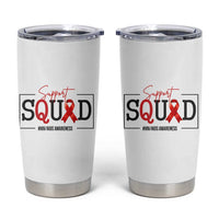 Support Squad Red Ribbon HIV AIDS Awareness Month Gift Tumbler Cup - Wonder Print Shop