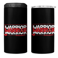 HIV Awareness Warrior 4 in 1 Can Cooler Tumbler Red Ribbon Fighter Gift - Wonder Print Shop