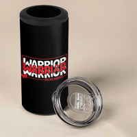HIV Awareness Warrior 4 in 1 Can Cooler Tumbler Red Ribbon Fighter Gift - Wonder Print Shop