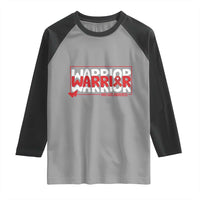 HIV Awareness Warrior Raglan Shirt Red Ribbon Fighter Gift - Wonder Print Shop