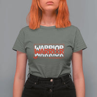 HIV Awareness Warrior T Shirt For Women Red Ribbon Fighter Gift - Wonder Print Shop