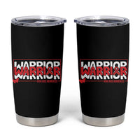 HIV Awareness Warrior Tumbler Cup Red Ribbon Fighter Gift - Wonder Print Shop