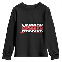 HIV Awareness Warrior Youth Sweatshirt Red Ribbon Fighter Gift - Wonder Print Shop