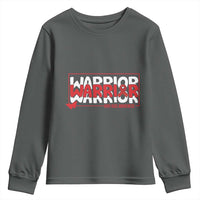 HIV Awareness Warrior Youth Sweatshirt Red Ribbon Fighter Gift - Wonder Print Shop