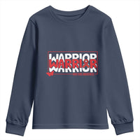 HIV Awareness Warrior Youth Sweatshirt Red Ribbon Fighter Gift - Wonder Print Shop