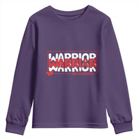 HIV Awareness Warrior Youth Sweatshirt Red Ribbon Fighter Gift - Wonder Print Shop