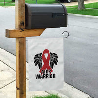 Aids Warrior Garden Flag Red Ribbon HIV Awareness Gift - Wonder Print Shop