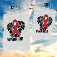 Aids Warrior Garden Flag Red Ribbon HIV Awareness Gift - Wonder Print Shop