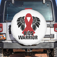Aids Warrior Spare Tire Cover Red Ribbon HIV Awareness Gift - Wonder Print Shop