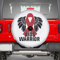 Aids Warrior Spare Tire Cover Red Ribbon HIV Awareness Gift - Wonder Print Shop
