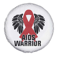 Aids Warrior Spare Tire Cover Red Ribbon HIV Awareness Gift - Wonder Print Shop