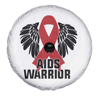 Aids Warrior Spare Tire Cover Red Ribbon HIV Awareness Gift - Wonder Print Shop