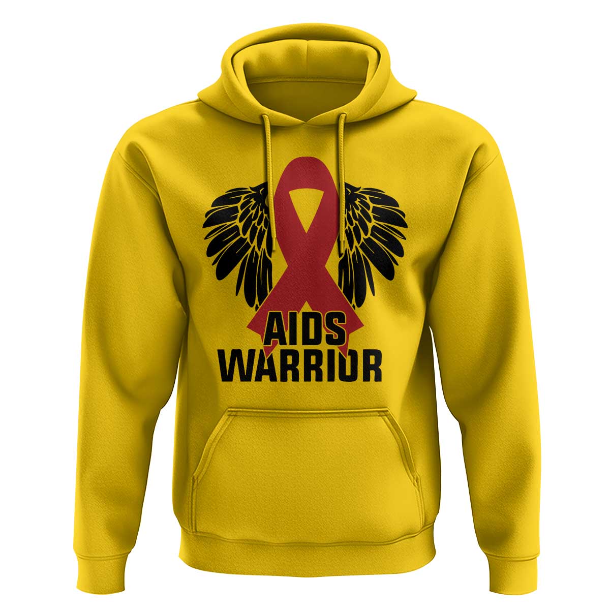 Aids Warrior Hoodie Red Ribbon HIV Awareness Gift - Wonder Print Shop