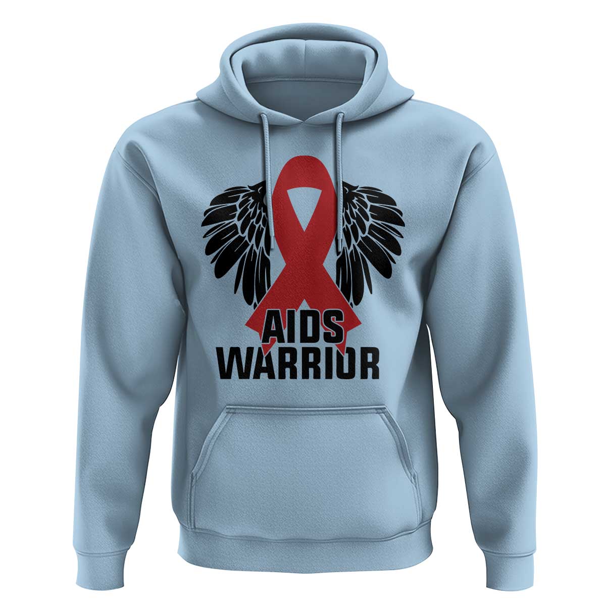 Aids Warrior Hoodie Red Ribbon HIV Awareness Gift - Wonder Print Shop