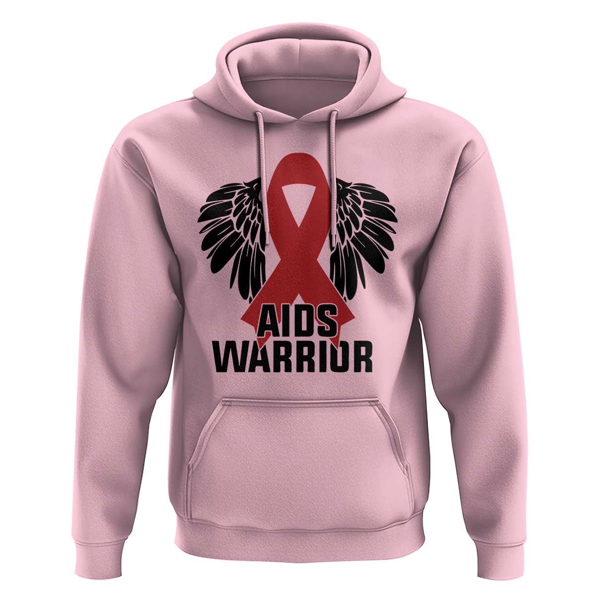 Aids Warrior Hoodie Red Ribbon HIV Awareness Gift - Wonder Print Shop
