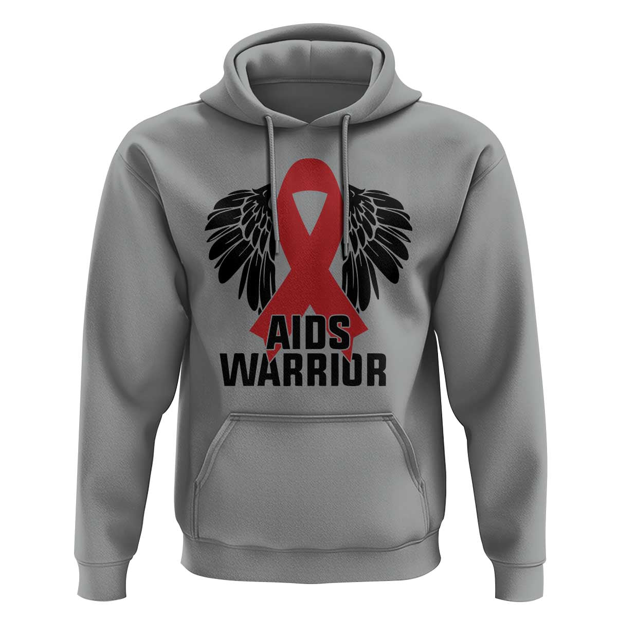 Aids Warrior Hoodie Red Ribbon HIV Awareness Gift - Wonder Print Shop