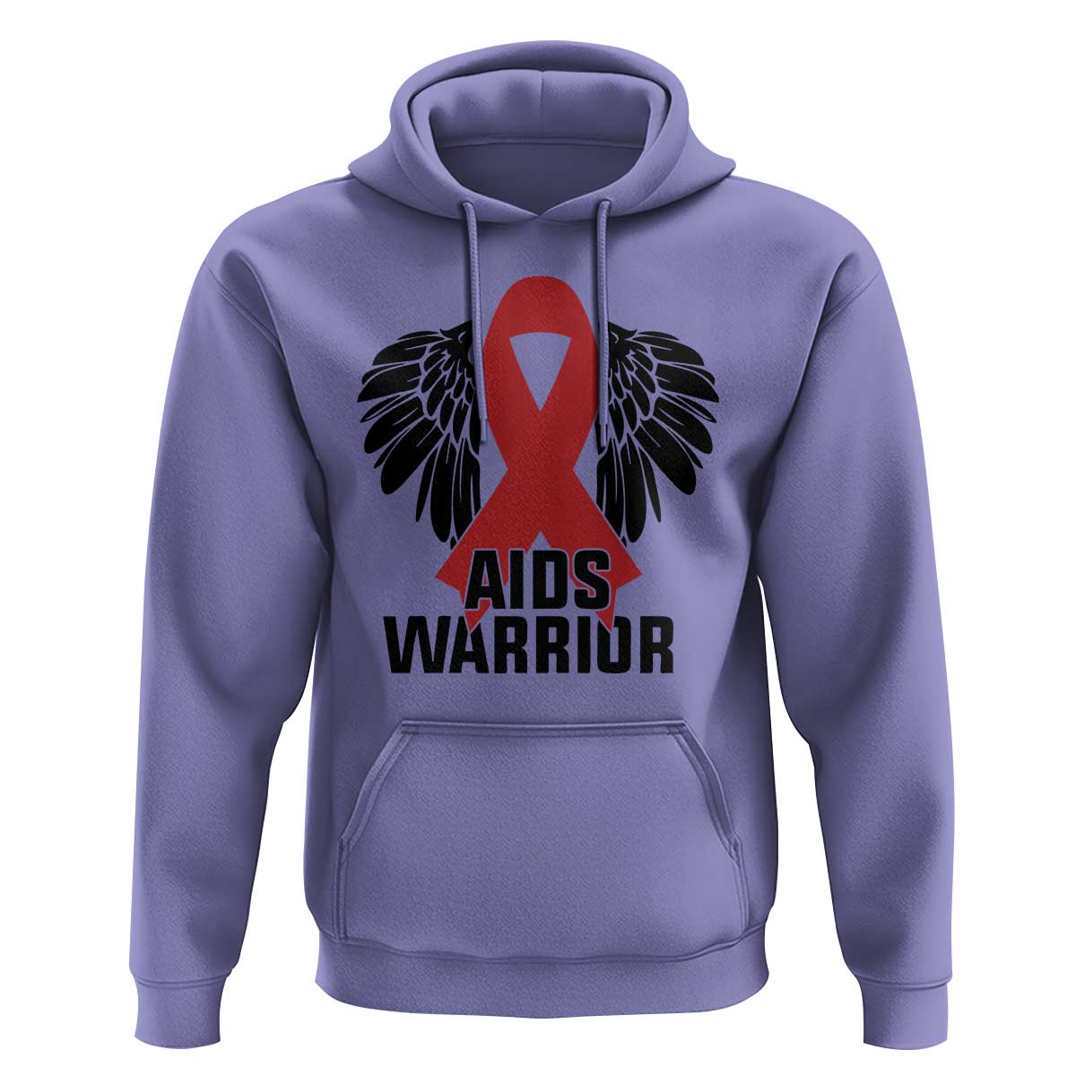 Aids Warrior Hoodie Red Ribbon HIV Awareness Gift - Wonder Print Shop