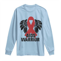 Aids Warrior Long Sleeve Shirt Red Ribbon HIV Awareness Gift - Wonder Print Shop