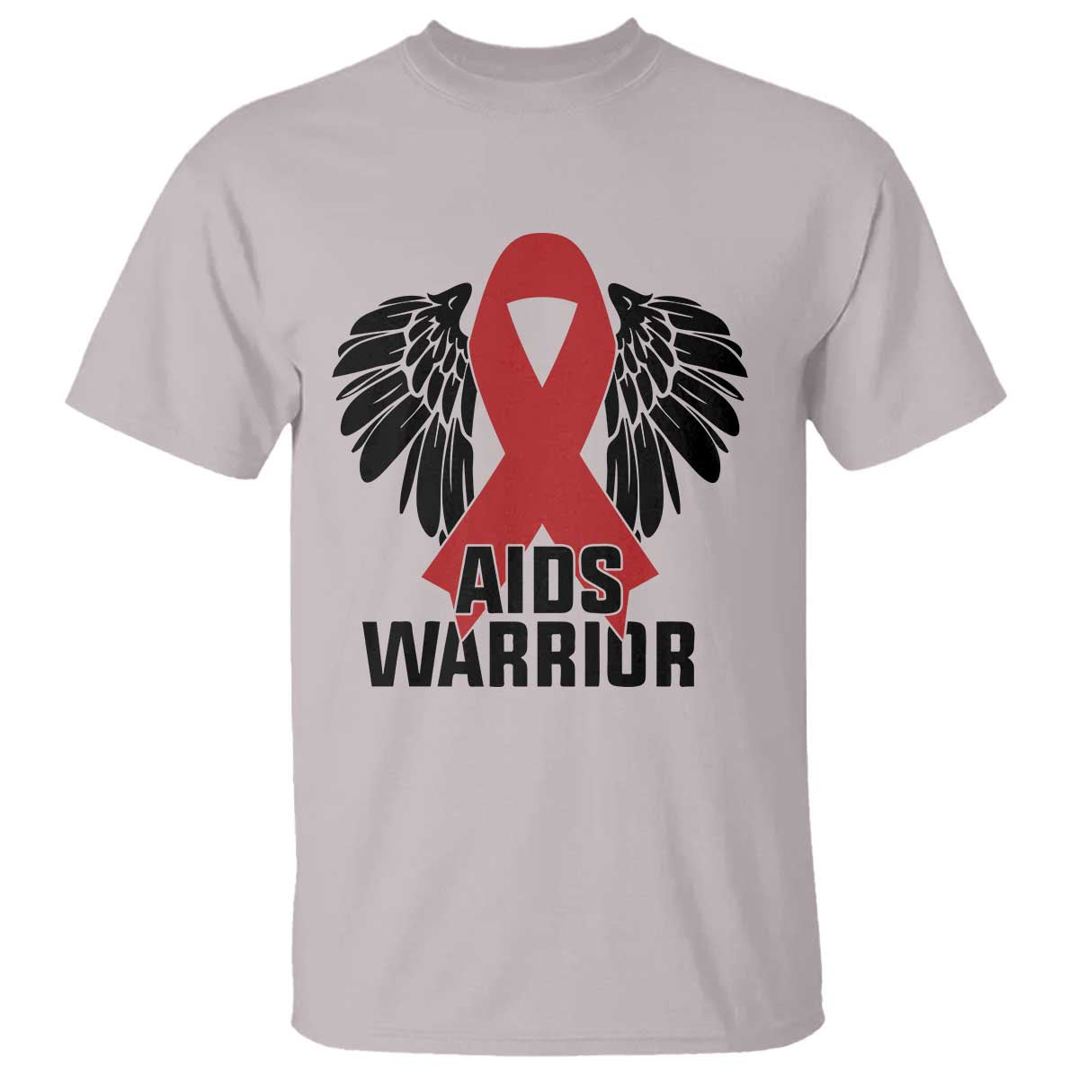 Aids Warrior T Shirt Red Ribbon HIV Awareness Gift - Wonder Print Shop