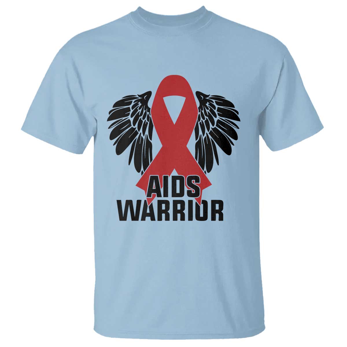 Aids Warrior T Shirt Red Ribbon HIV Awareness Gift - Wonder Print Shop