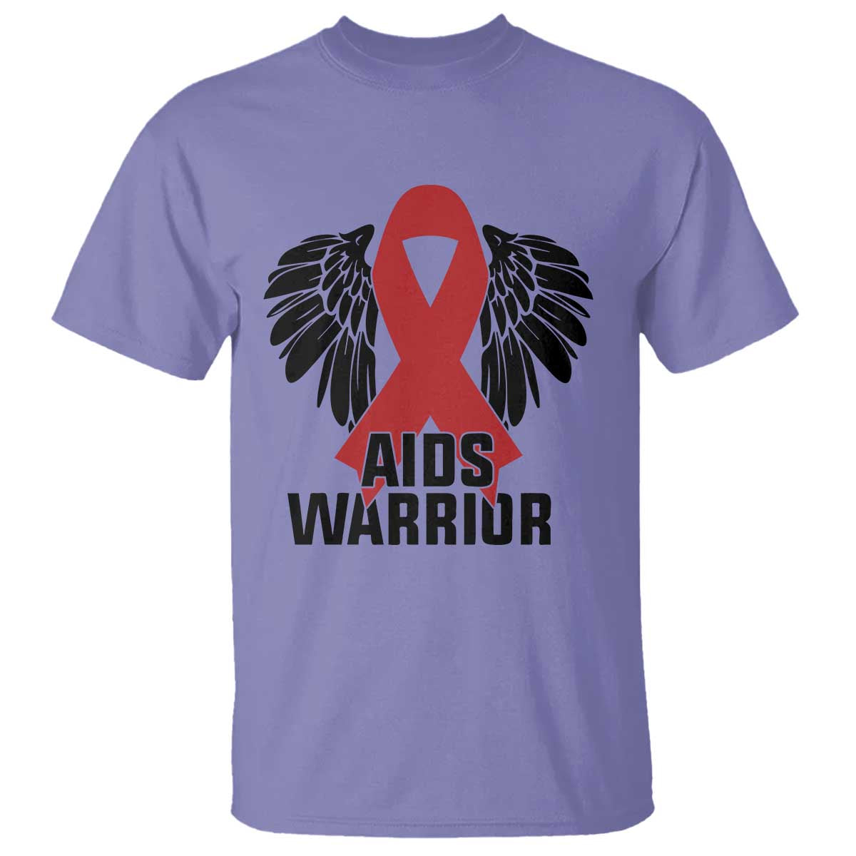 Aids Warrior T Shirt Red Ribbon HIV Awareness Gift - Wonder Print Shop