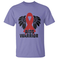 Aids Warrior T Shirt Red Ribbon HIV Awareness Gift - Wonder Print Shop