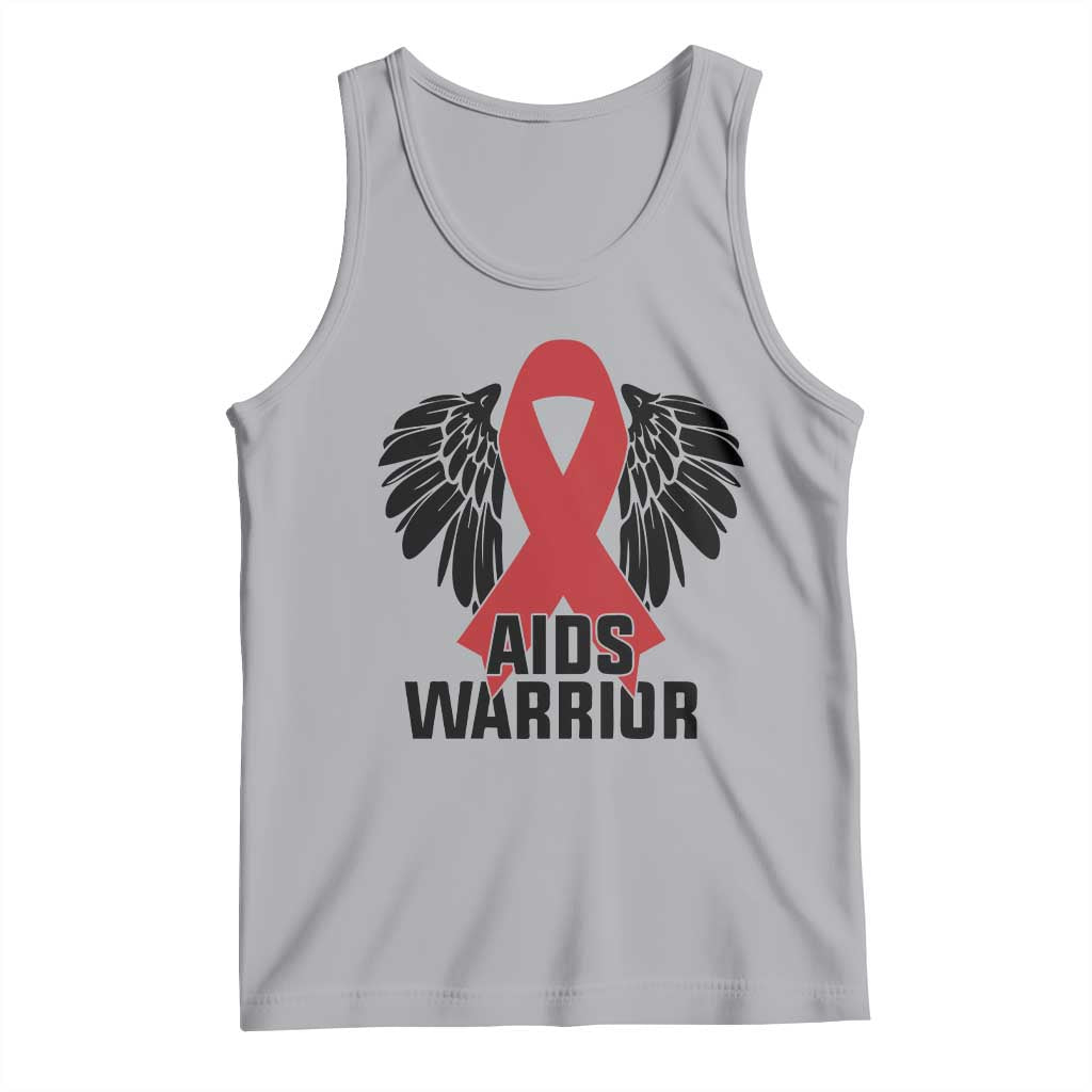 Aids Warrior Tank Top Red Ribbon HIV Awareness Gift - Wonder Print Shop