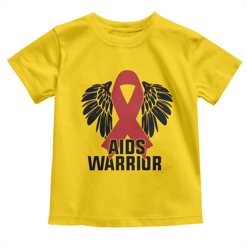 Aids Warrior Toddler T Shirt Red Ribbon HIV Awareness Gift - Wonder Print Shop