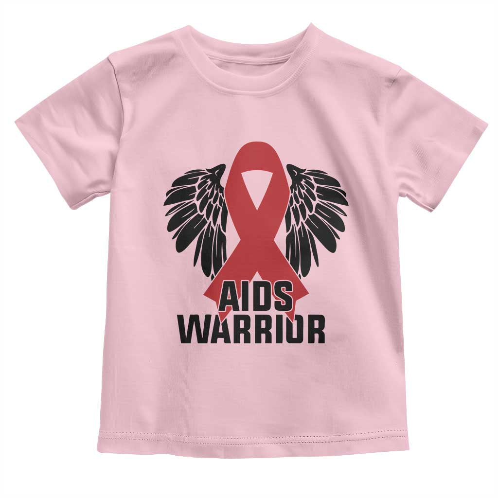 Aids Warrior Toddler T Shirt Red Ribbon HIV Awareness Gift - Wonder Print Shop