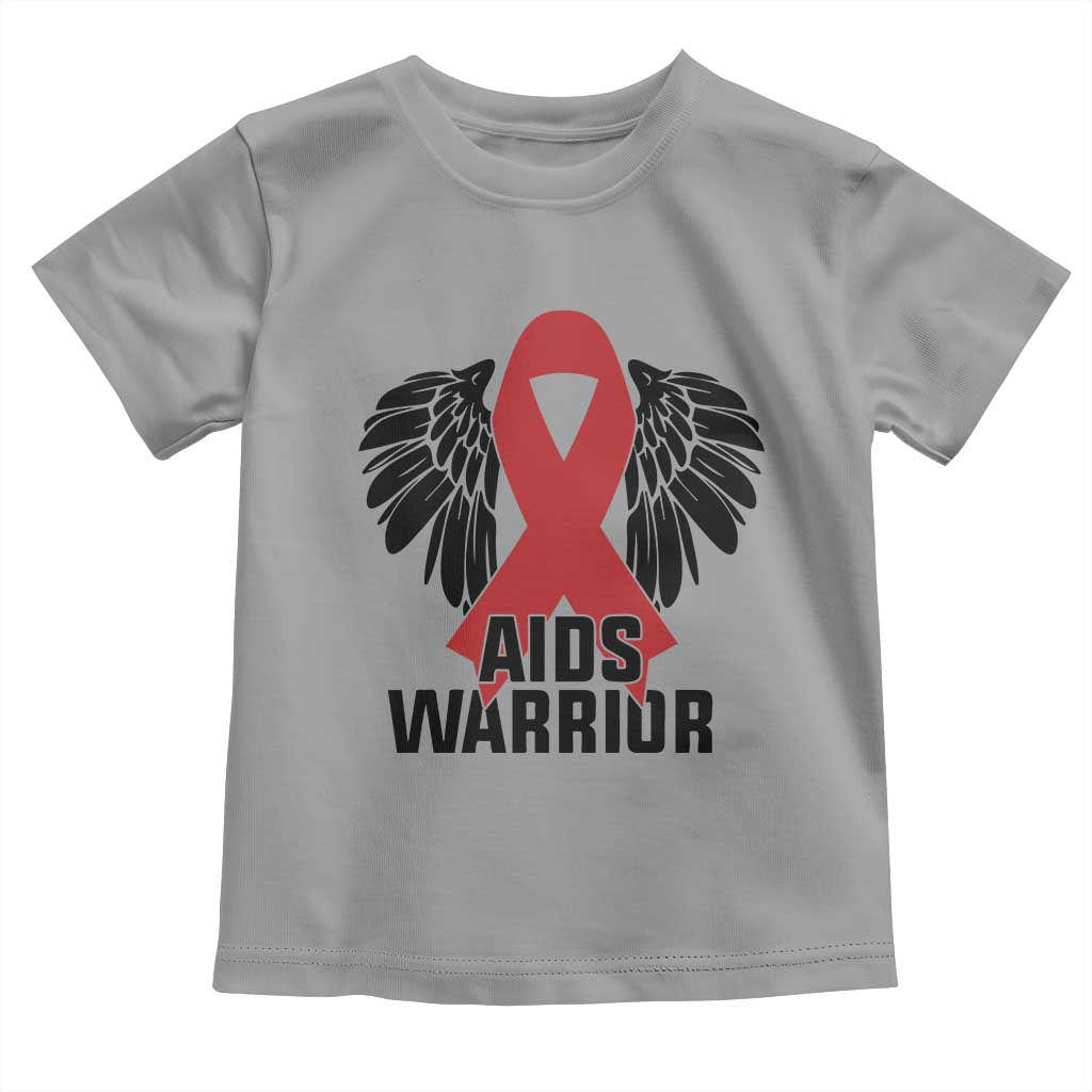 Aids Warrior Toddler T Shirt Red Ribbon HIV Awareness Gift - Wonder Print Shop